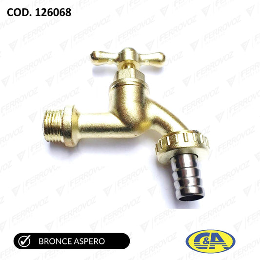 CAÑO JARDINERO BRONCE ASPERO