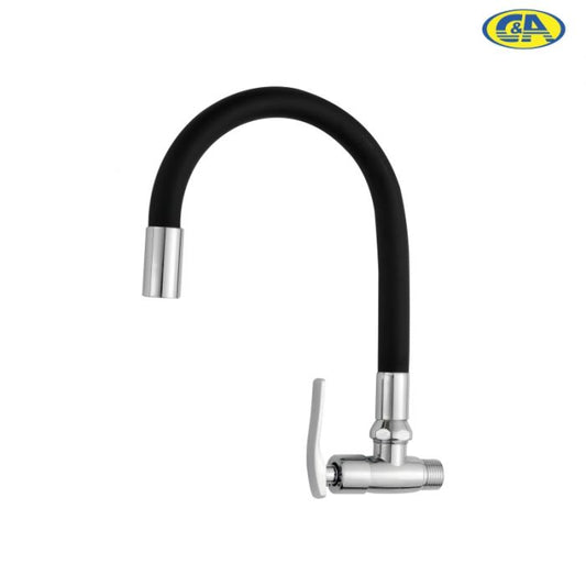 LLAVE D/LAVADERO PARED P/GANSO FLEX NEGRO "C&A"