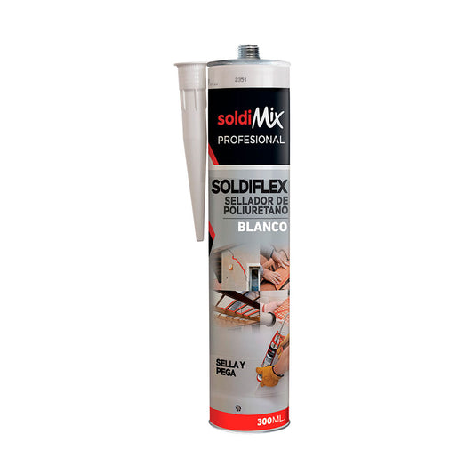SELLADOR ADHESIVO POLIURETANO SOLDIFLEX  GRIS 300 ml. "SOLDIMIX "