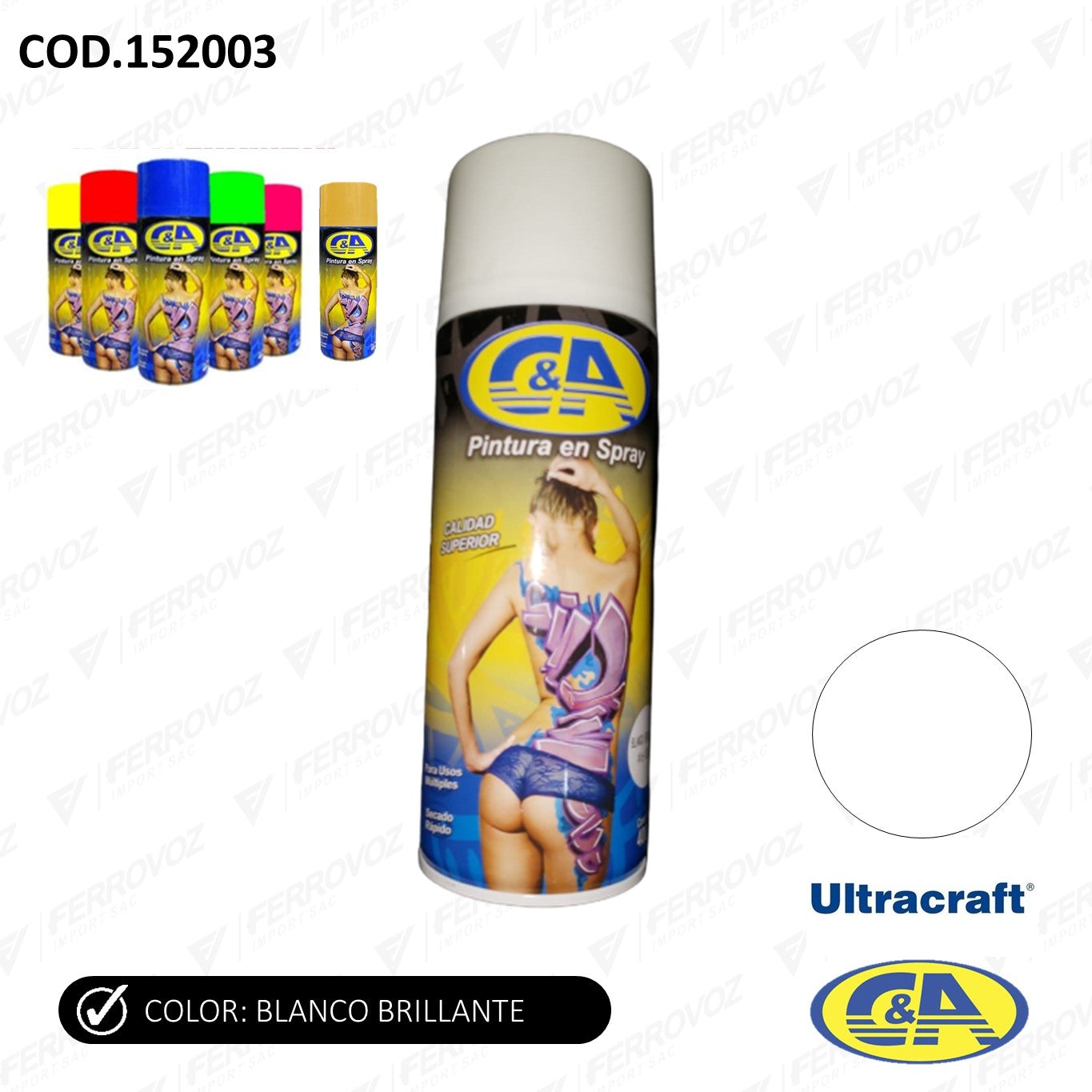 PINTURA SPRAY BLANCO BRILLANTE