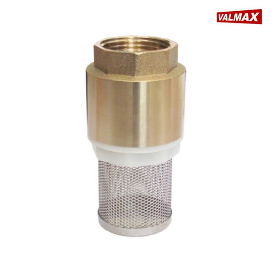 LLAVE CHECK PIE CANASTILLA  ACERO INOX. 3/4" "VALMAX"