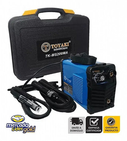 MAQUINA SOLDAR INVERSORA 200A "TOYAKI" INC. MALETA