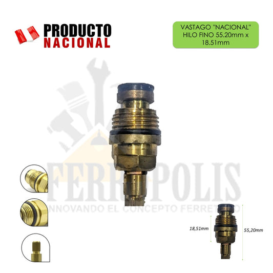 VASTAGO  "NACIONAL" HILO FINO 55.20mm x 18.51mm