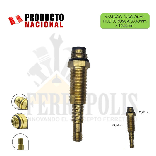 VASTAGO "NACIONAL" HILO D/ROSCA 88.40mm X 15.88mm