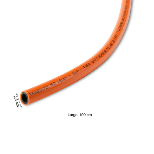 MANGUERA GAS NARANJA DOMESTICA doble capa ( x metro )
