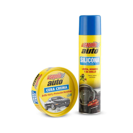 SAPOLIO AUTO SILICONA 360ML + CREMA 200ML "SAPOLIO"