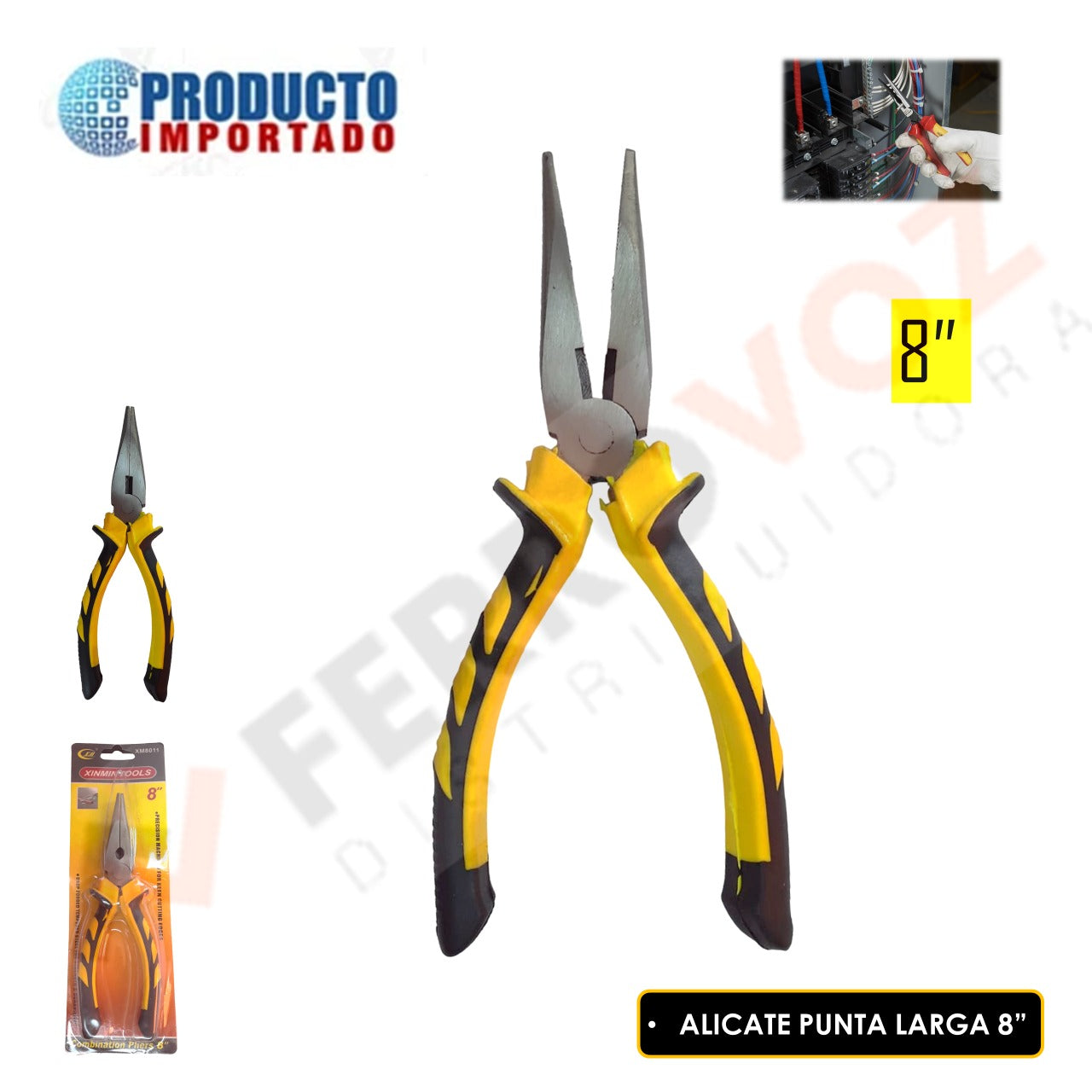 ALICATE  PUNTA LARGA 6" COMERCIAL