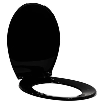 ASIENTO P/INODORO LIVIANO NEGRO "FIORI"