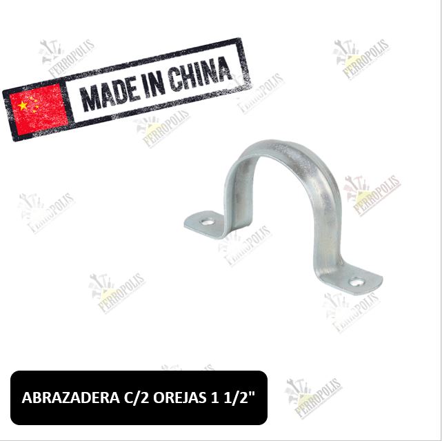 ABRAZADERA C/2 OREJAS 1 1/2"  INC. TORNILLOS ( X PAR )
