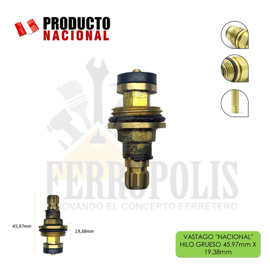 VASTAGO "NACIONAL" HILO GRUESO 45.97mm X 19.38mm