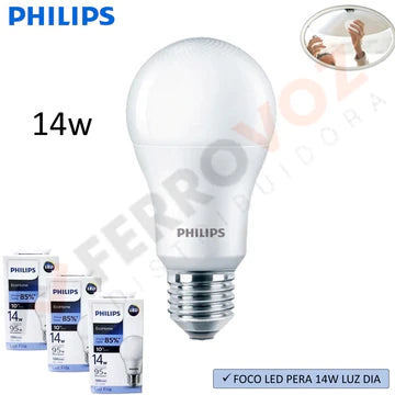 FOCO LED PERA 14W LUZ DIA "PHILIPS"