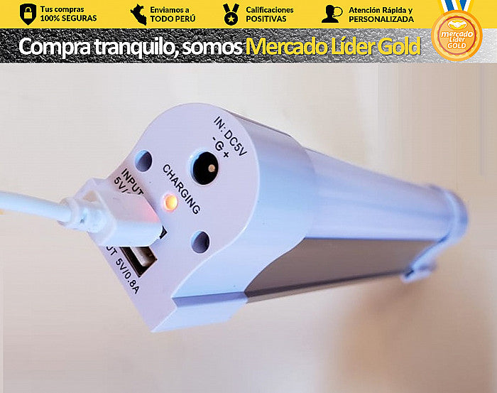 LAMPARA LED PORTATIL RECARGABLE BASE ALUMINIO 6W