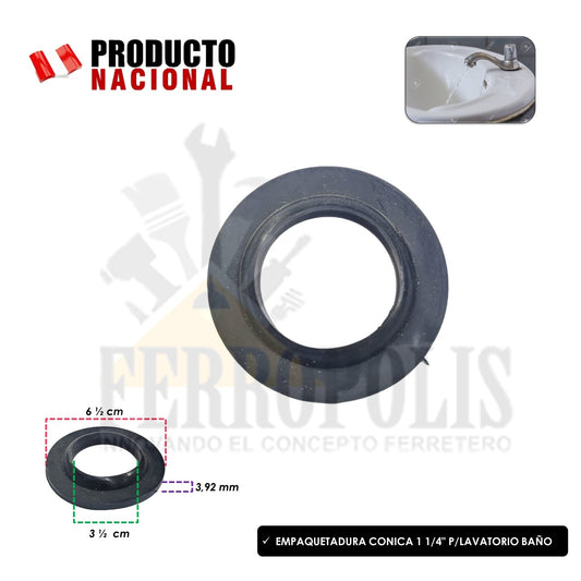 EMPAQUETADURA CONICA 1 1/4" P/LAVATORIO BAÑO