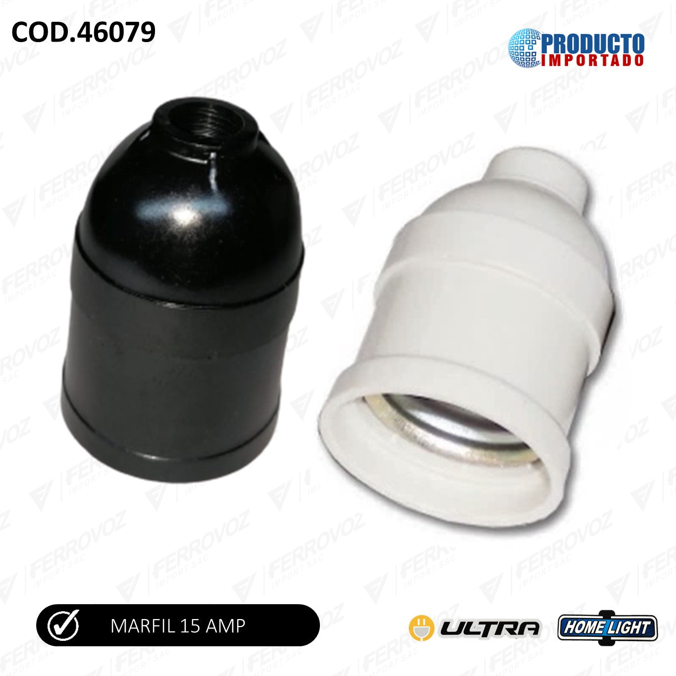 SOCKET COLGANTE MARFIL COMERCIAL