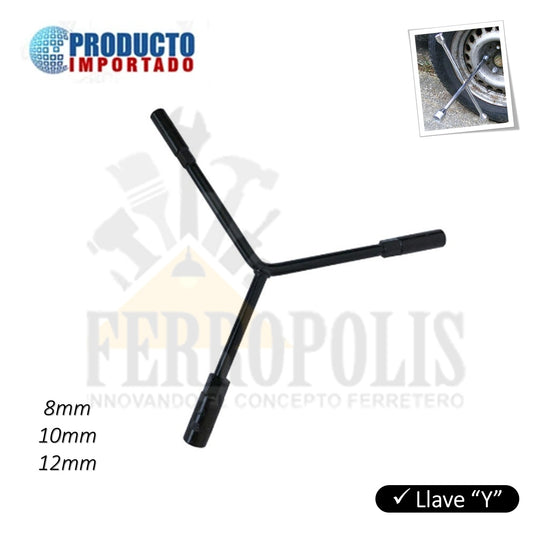 LLAVE "Y" NEGRO 8mm-10mm-12mm