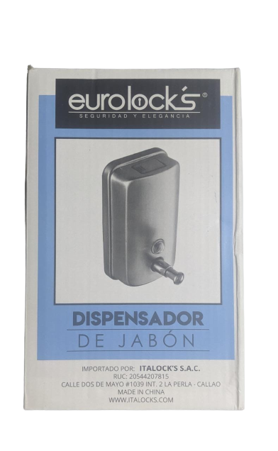 DISPENSADOR JABON LIQUIDO - ACERO INOX.