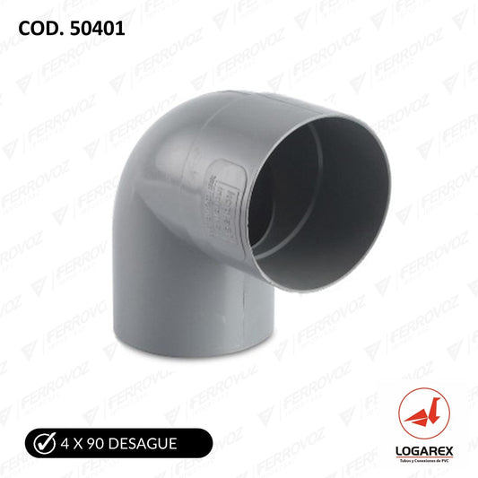 CODO DESAGUE 4" X 90° "DURAMAS"