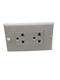 TOMACORRIENTE DOBLE TIERRA UNIVERSAL P/ EMPOTRAR MARFIL "LEVITON"