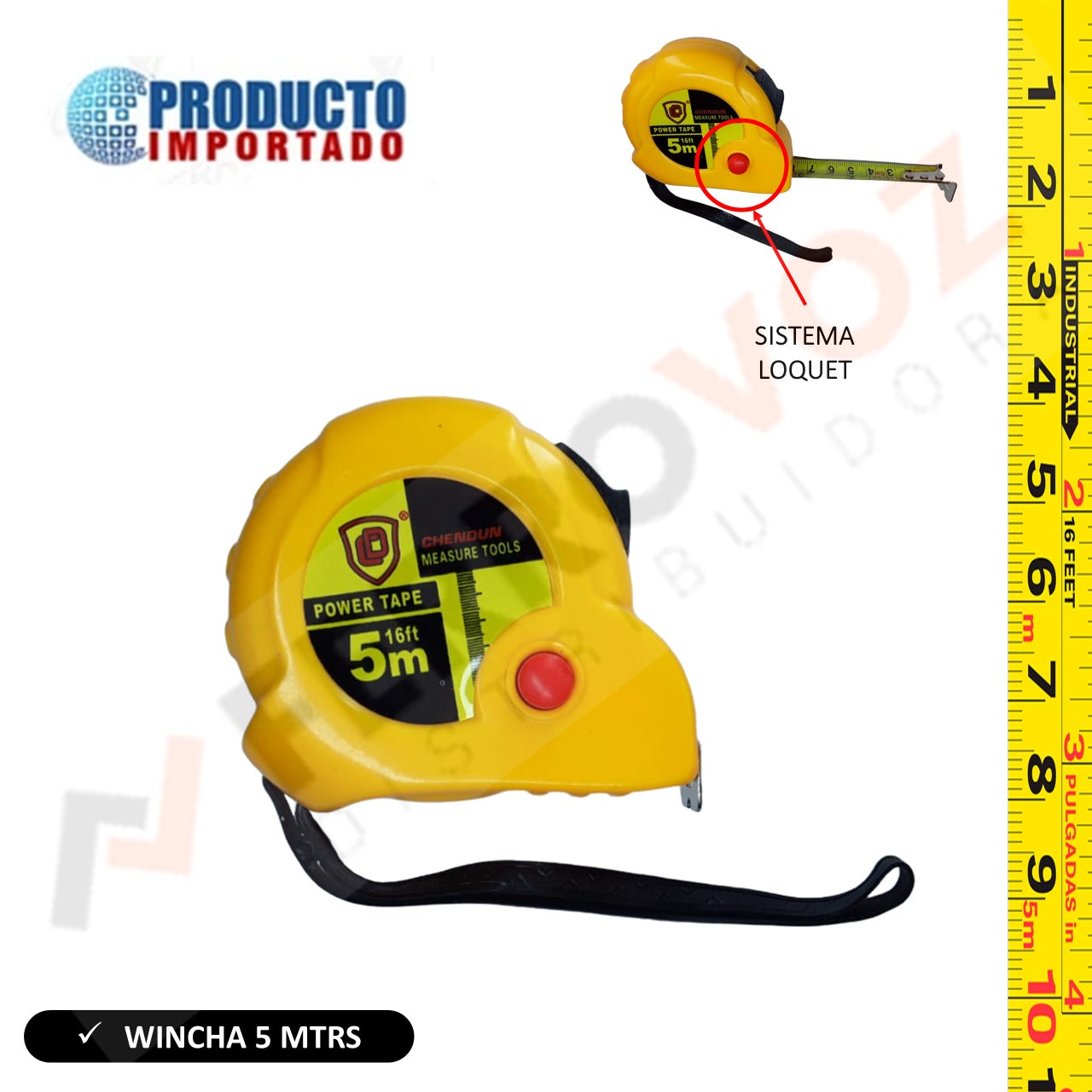 WINCHA 5M PP IMPACTO B/N