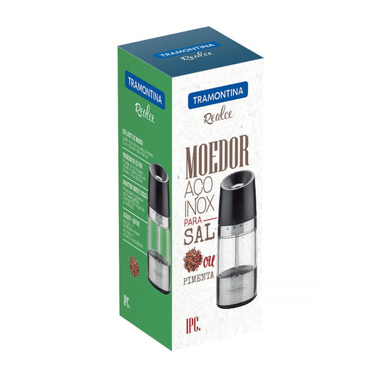 MOLINILLO PARA SAL Y PIMIENTA ACERO INOX. "TRAMONTINA"