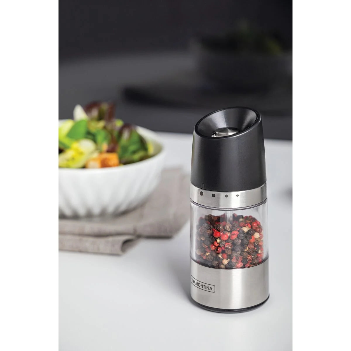 MOLINILLO PARA SAL Y PIMIENTA ACERO INOX. "TRAMONTINA"