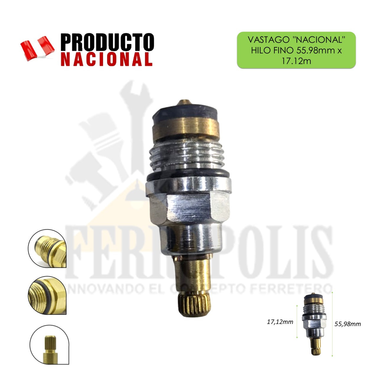 VASTAGO  "NACIONAL" HILO FINO 55.98mm x 17.12m
