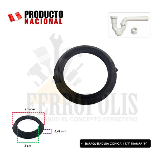EMPAQUETADURA CONICA 1 1/4" TRAMPA "P"