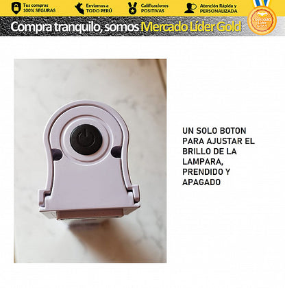 LAMPARA LED PORTATIL RECARGABLE BASE ALUMINIO 6W