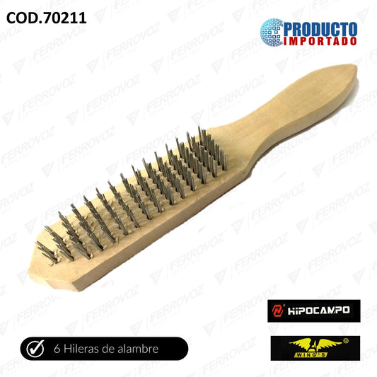 ESCOBILLA DE FIERRO 5FILAS "COMERCIAL"