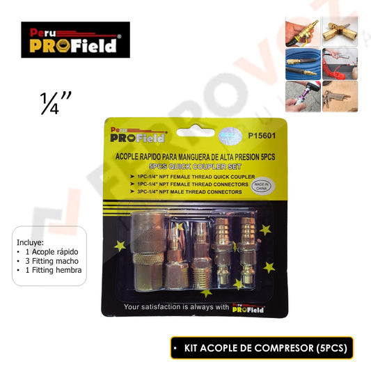 KIT ACOPLE DE COMPRESOR (5PCS) "PROFIELD"