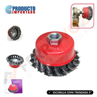 ESCOBILLA COPA TRENZADA 3"