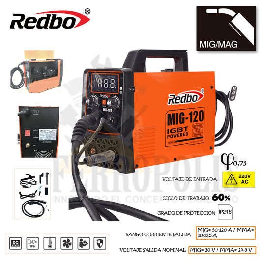 INVERSORA SOLDAR MIG-120 "REDBO"