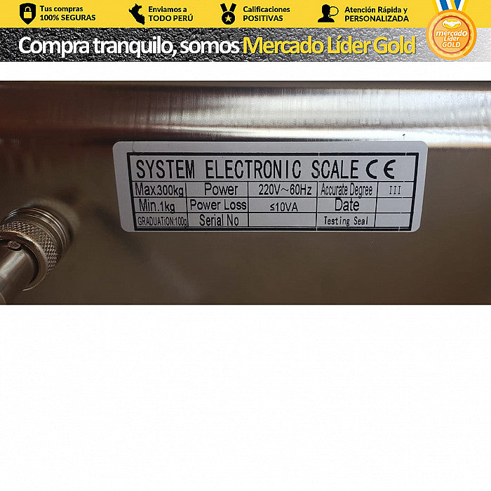 BALANZA MESA C/TORRE 300KG