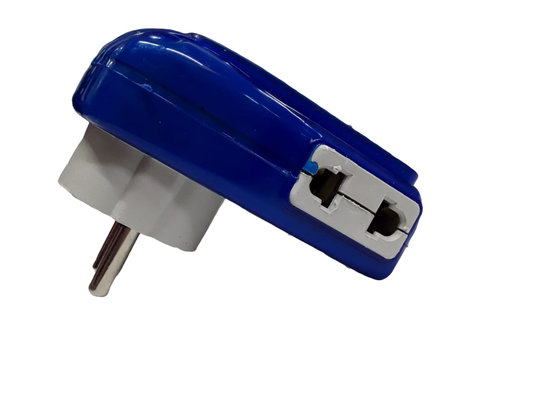 ADAPTADOR ENCHUFE 4 VIAS AZUL