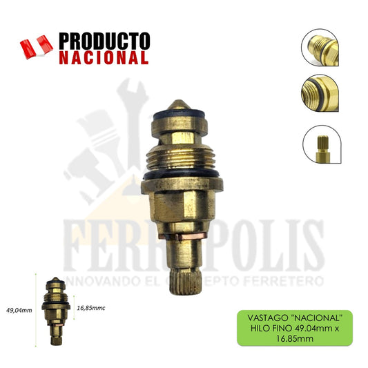 VASTAGO  "NACIONAL" HILO FINO 49.04mm x 16.85mm