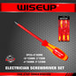 JUEGO DESARMADOR ELECTRICO ALTA TENSION 5 pza "WISEUP"
