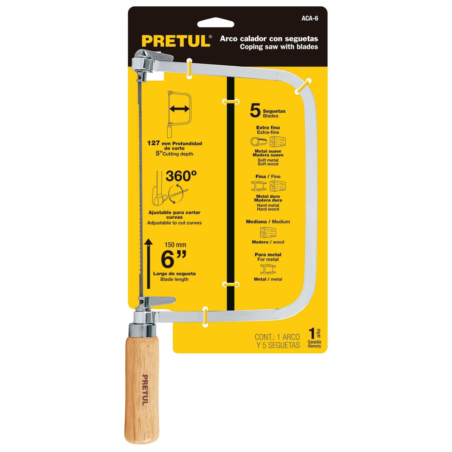 ARCO CALADOR SIERRA 6"  SIN REPUESTO "PRETULL"