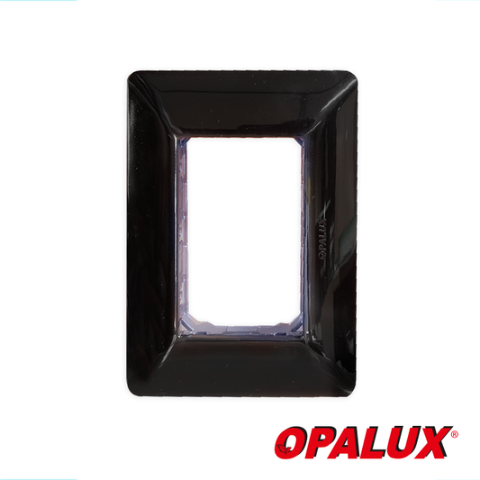 PLACA TRIPLE C/SOPORTE NEGRO "OPALUX" MASTER 200