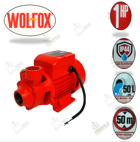 BOMBA AGUA PERIFERICA 1HP  "WOLFOX"