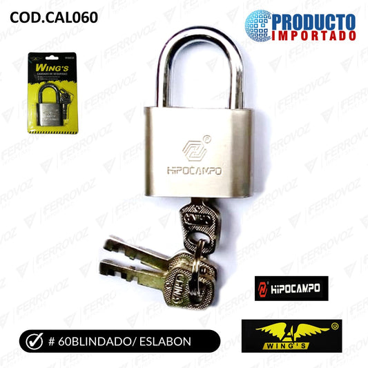 CANDADO BLINDADO 60MM "COMERCIAL"