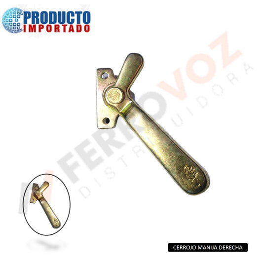 CERROJO MANIJA VENTANA DERECHO NO INC. TORNILLOS