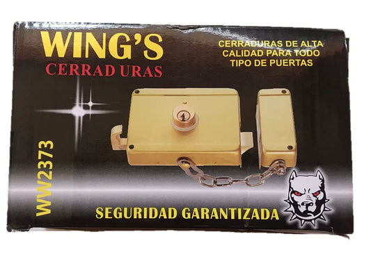 CHAPA EXTERIOR 3 GOLPES BARRA SIN SEGURO  "WING'S"