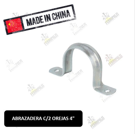 ABRAZADERA C/2 OREJAS 4"  INC. TORNILLOS (X PAR)