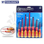 JUEGO DESARMADOR ELECTRICO ALTA TENSION 7 pza (TOOLCRAFT)