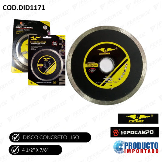 DISCO CONCRETO LISO 4 1/2" "COMERCIAL"