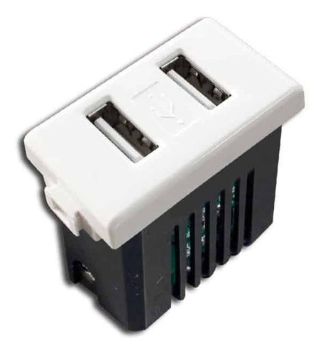 DADO TOMA USB DOBLE  "OPALUX"