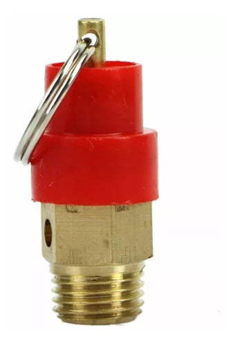VALVULA DE SEGURIDAD BRONCE  1/4" COMPRESOR  AIRE