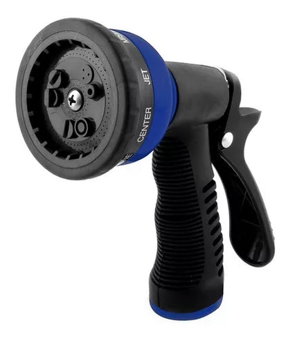 PISTOLA RIEGO METALICA PVC REGULABLE (9 FUNCIONES) inc. acople