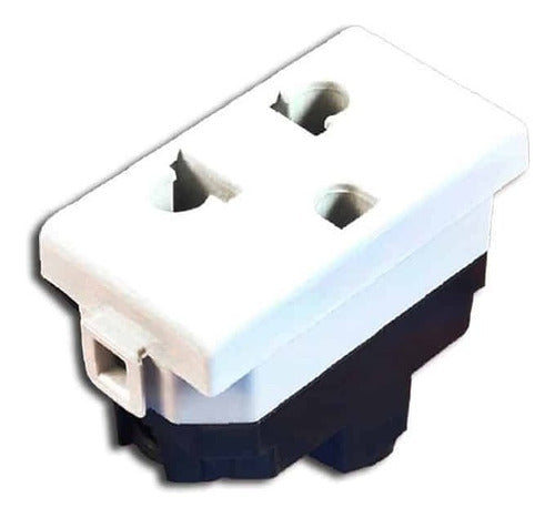 DADO TOMACORRIENTE UNIVERSAL A TIERRA "OPALUX"