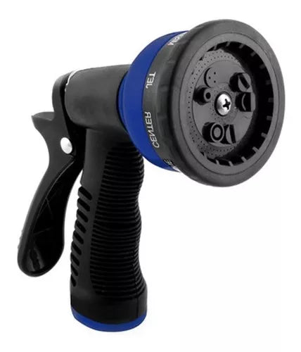 PISTOLA RIEGO METALICA PVC REGULABLE (9 FUNCIONES) inc. acople